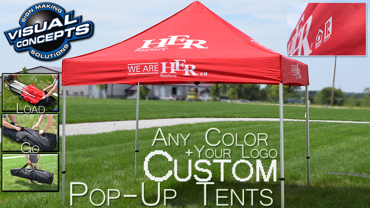 Custom Pop Up Tents Any Color Plus Logo