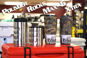 Grizzly Coolers Camo cup grip rocks pounder