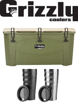 Grizzly Cooler and cups